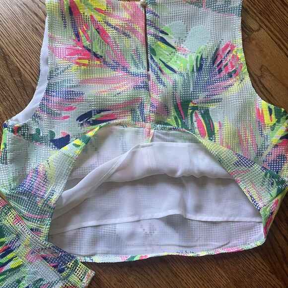 Lilly Pulitzer Hilah Matching Set Skirt and Crop Top Island Time Size 2 Tropical - Picture 15 of 15